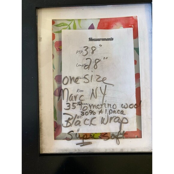 Marc New York Wrap One Size Black Merino Wool & Alpaca Wool Super Soft & Warm - Picture 8 of 8